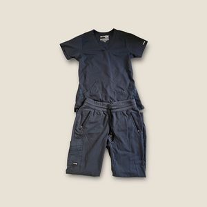 Grey's Anatomy By Barco Scrubs Set Women Size Small Dark Grey Spandex READ PLS!✅